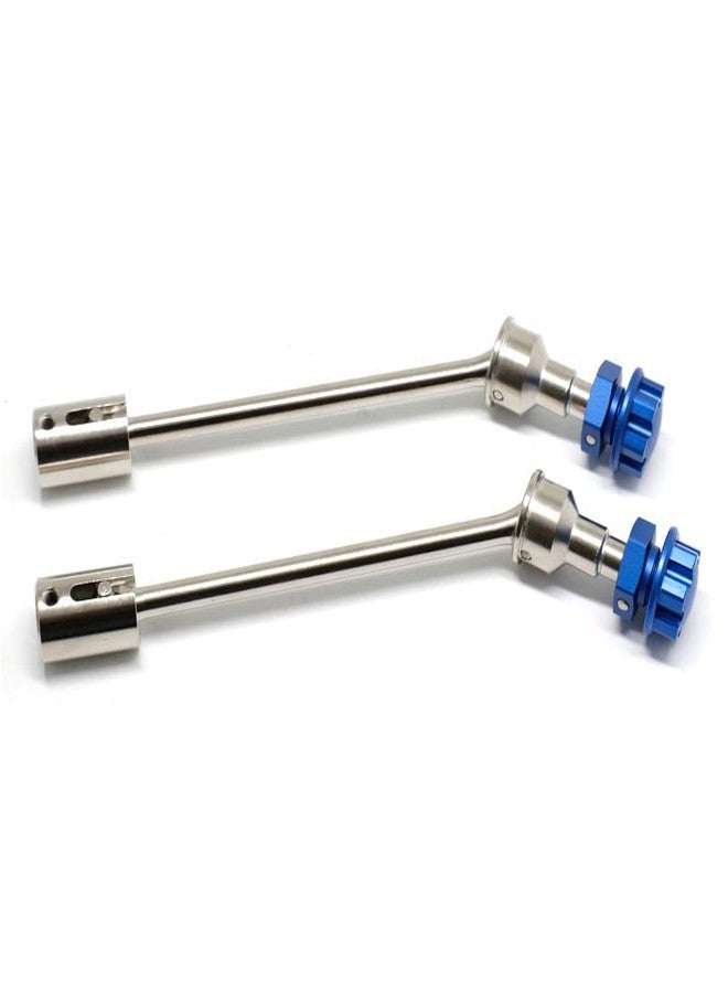 XBERSTAR RC Car Drive Shaft for 1/10 Traxxas MAXX WideMaxx RC Car Vehicle Front Rear Drive Shaft Universal Drive Shaft CVD (Silver+Blue) - Image 4